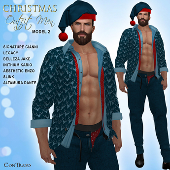 Second Life Marketplace - [ConTrato] Christmas Outfit Men [Model 02]